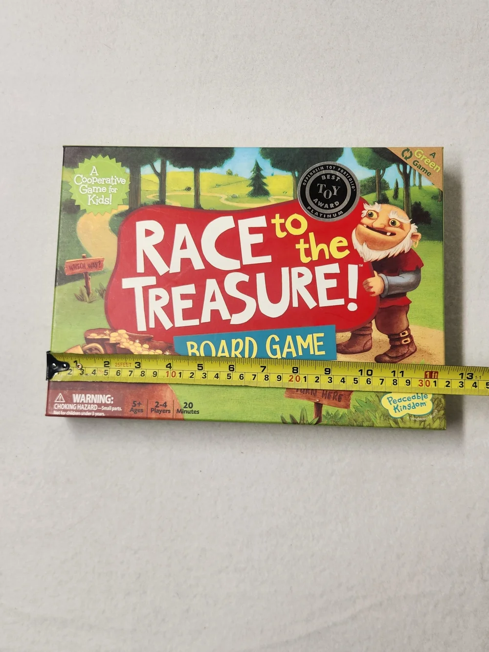Peaceable Kingdom Race to the Treasure Board Game COMPLETE Cooperative Kids 5+